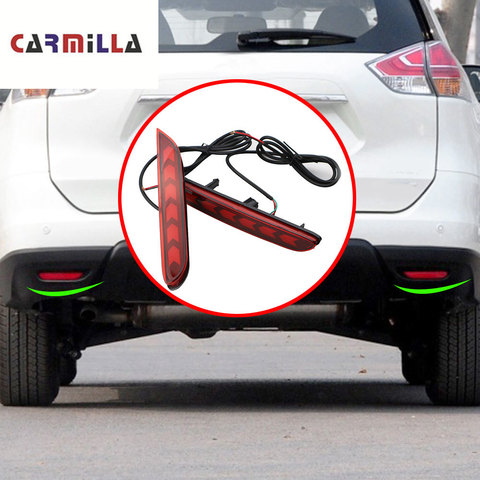 Carmilla 1 Pair Led Rear Bumper Light Back Bumper Lights for Nissan Xtrail X-trail T32 Rogue 2014 - 2016 Tail Brake Light ► Photo 1/4