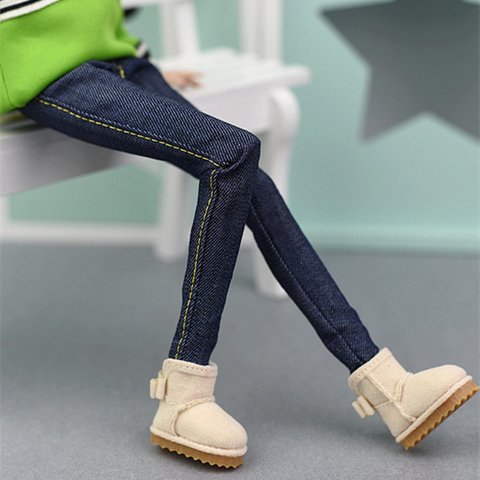 Fashion Blue Jeans Pants for Barbie 1/6 30cm BJD FR Doll Clothes Accessories Play House Dressing Up Toys Gift ► Photo 1/6