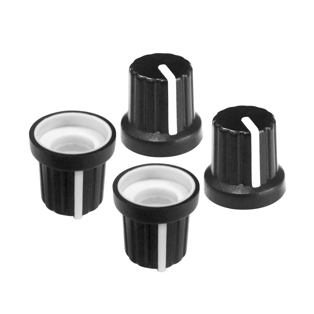 10 Pcs Black Plastic Potentiometer Rotary Control Knobs Caps for 6mm Dia ShaftJH