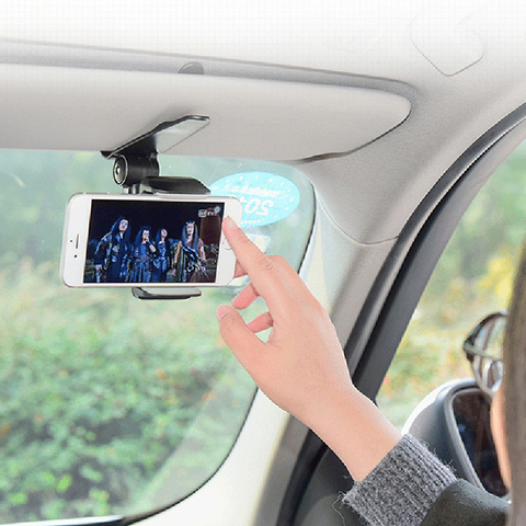 Universal Car Sun Visor Phone Holder 360 Degree Rotation Automobiles Navigation Mount Stand Clip Mobile Phone Bracket Accessory ► Photo 1/6