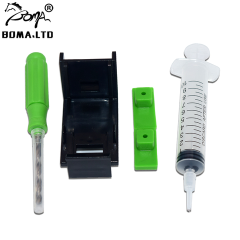BOMA.LTD Ink Refill Cartridge Clip Rubber Pads Syringe Tool Kit Clamp For HP 60 61 62 63 65 122 121 301 302 664 652 304 Ink ► Photo 1/6