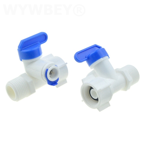 Reverse Osmosis RO Feed Tee Plastic Ball Valve 1/4 3/8 Hose Quick Coupling 1/2 Male 3 Way Faucet Water Purifier Tap Connector ► Photo 1/2