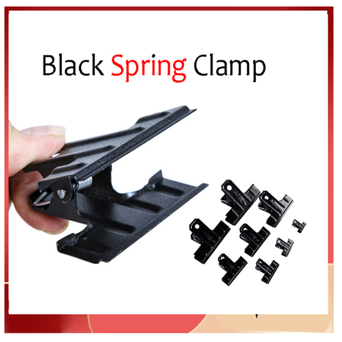 Wholesales Heavy Duty Metal Clips Wide-Mouth Black Spring Clamps for Woodworking, Photo Studio Backdrops ► Photo 1/6
