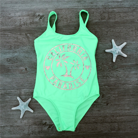 7-14 Years Pineapple Decoration Kids Girls One Piece Swimsuit