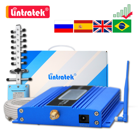 Cellular Amplifier GSM 2G 900 3G UMTS 2100 4G LTE 1800MHZ DCS Signal Booster Cell Mobile Phone  + Antenna + 10m Cable Repeater ► Photo 1/6