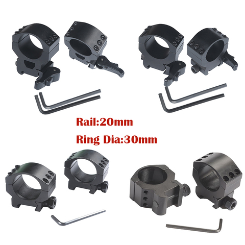 2 Pcs/Lot Heavy Duty QD Quick Release Picatinny Rail Scope Mount 6 Bolts 30mm Scope Ring Extreme Hunting Caza Accessories ► Photo 1/6