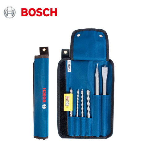 Bosch four-pit masonry should be mixed with bit chisel set (6 pieces) Velcro canvas packaging ► Photo 1/6