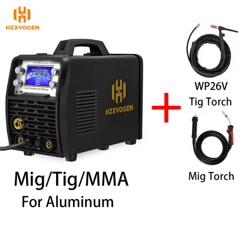 110V/220V HZXVOGEN Welder HBM2280 Aluminum Gas Gasless MIG TIG ARC MMA With 35-50 Plug WP26V Tig Torch Welding Machine ► Photo 1/6