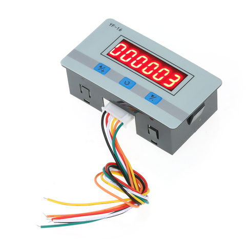 Mini LCD Digital Counter Module DC/AC5V~24V Electronic Totalizer with NPN and PNP Signal Interface 1~999999 Times Counting Range ► Photo 1/6