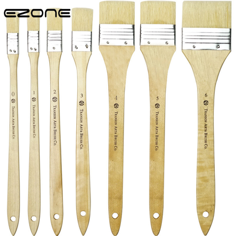 EZONE 1PC Pig Hair Oil Painting Brush Painting Brush Oil Watercolor Water Powder Propylene Acrylic Painting Pen Art Tool Supply ► Photo 1/4