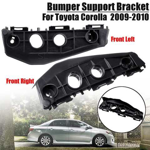 1 Pair Front Left Right Bumper Spacer Bracket Mount Black For Toyota Corolla 2009 2010 TO1043110 5211502130 ► Photo 1/6