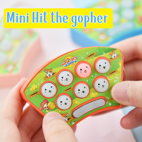 New Fun Mini Gopher Children's Palm Hands-on Speed Game with Light Music Puzzle Kids Holiday Toy Gift ► Photo 1/4