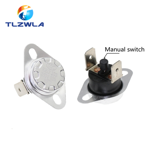 1pcs KSD301 KSD303 10A 45 150 C Degrees Celsius Manual Reset Thermostat Normally Closed Temperature Switch Temperature Control ► Photo 1/4