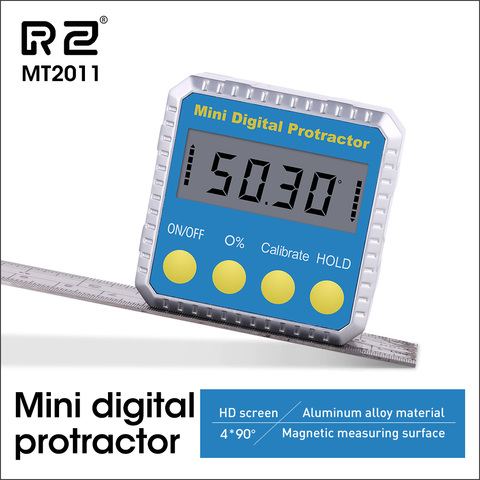 RZ Angle Protractor Universal Bevel 360 Degree Mini Electronic Digital Protractor Inclinometer Tester Measuring Tools MT2010 ► Photo 1/6