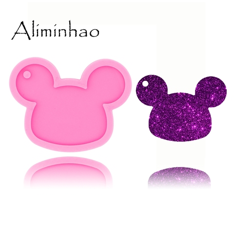 DY0355 Shiny Mouse Hat and Hand Keychains Mould DIY Resin Epoxy Mold for Jewelry Pendant Tools for Keychains ► Photo 1/6