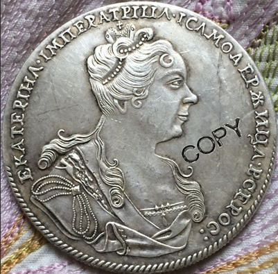 wholesale 1727 russian coins 1 Rouble  copy 100% coper manufacturing old coins ► Photo 1/2