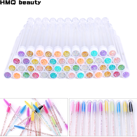 Reusable eyebrow brush tube disposable eyelash brush eyebrow brush with New eyelash resin drill replaceable brushes dust-proof ► Photo 1/6