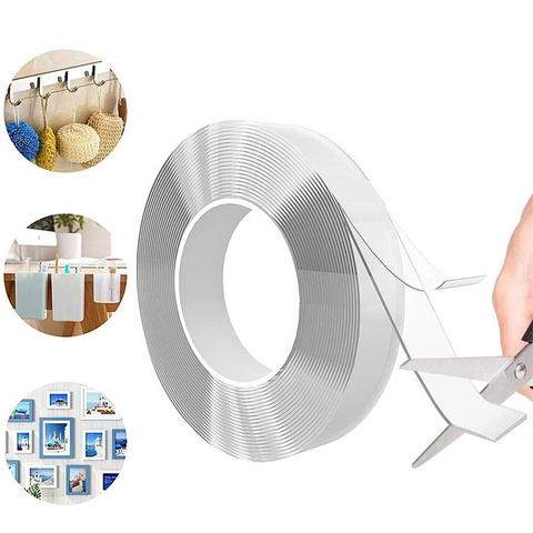 1/3/5M Nano Tape Double Sided Tape Transparent No Trace Reusable Waterproof Adhesive Tape Cleanable Household Glue Gadget ► Photo 1/6