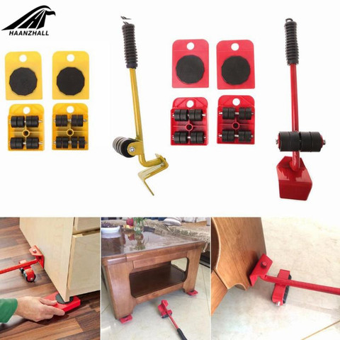 5Pcs Professional Furniture Transport Lifter tool Set Heavy Stuffs Moving Hand Tools Set Wheel Bar Mover Device ► Photo 1/5