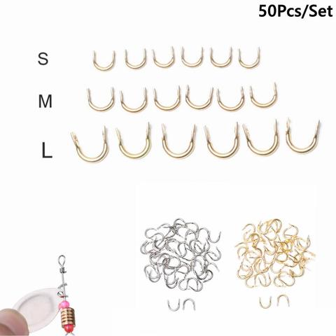 50PCS Folded U-Shaped Clip Clevises Easy-Spin Solid Brass Fishing Lures Artificial Bait DIY Spinner Outdoor Fishing Accessories ► Photo 1/6
