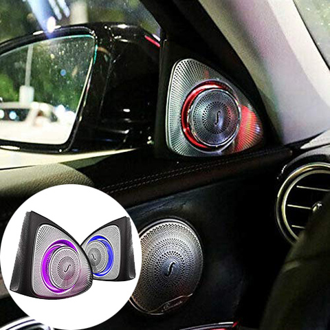 Car Interior 64 Colors Led Ambient Light 3D Rotary Tweeter Speaker for Mercedes- W213 E Calss E200L E300L(W213) ► Photo 1/6