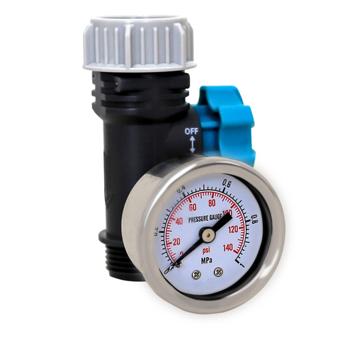 1MPa(140psi/10bar) 3/4’’ Water Pressure Gauge Ball Valve Flow Control Garden Tool Easy Connection to Faucet, Water Timer#GW00111 ► Photo 1/4