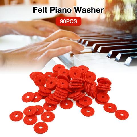 90PCS 1MM/2MM Felt Piano Washers Piano Repair Tool Parts Felt Ring Pad Woollen Washers Piano Tuning Accessories ► Photo 1/6