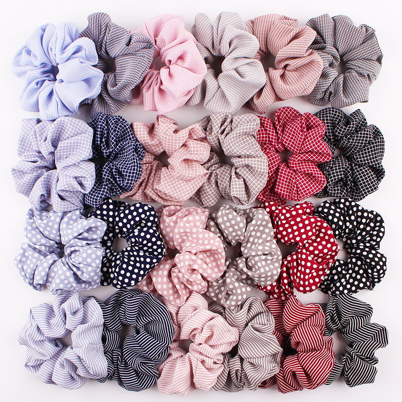Women Vintage Hair Scrunchie Dot Plaid Hair Rope Girls Elastic Hair Band  Ponytail Holder Striped Rubber Band Hair Accessories - Price history &  Review | AliExpress Seller - KIDS BOWS World Store 