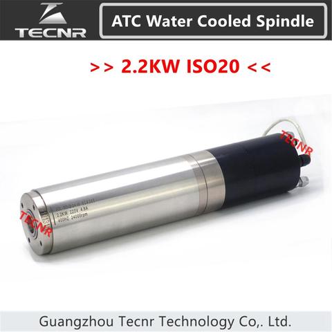 2.2KW Automatic Tool Change spindle motor ATC water cooled spindle ISO20 220V diameter 80mm  for mental cutting JGL-80-2.2K ► Photo 1/5
