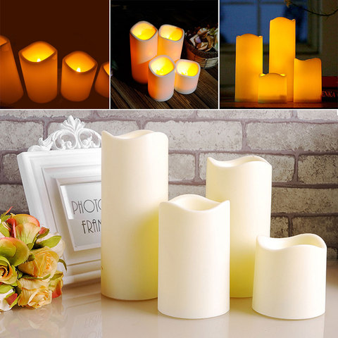 Cylindrical Flickering LED Candle Light Flameless for Garden Yard / Christmas Lamp Decoration ► Photo 1/6