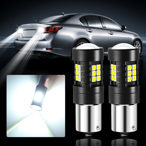 2x Car Led Light Bulb1156 BA15S P21W Car Reversing Lamp For Renault Clio Logan Megane Koleos Scenic Dacia Duster kaptur fluence ► Photo 1/5