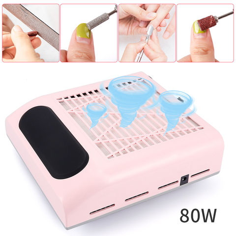 Professional 80W Strong Power Nail Dust Collector Fan 110V/220V Vacuum Cleaner Manicure Machine Tools Nail Art Salon Equipment ► Photo 1/6