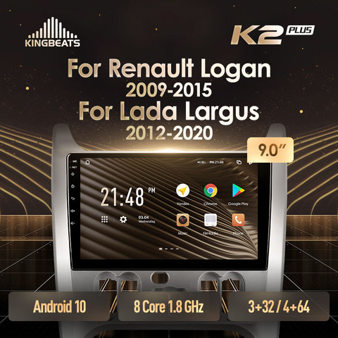 KingBeats Car Radio Multimedia Video Player Navigation GPS For Renault Logan 1 Sandero Lada Lergus largus Dacia 2010 - 2015 ► Photo 1/6
