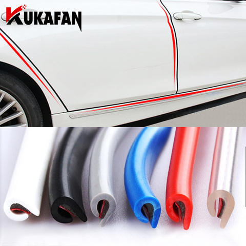 3M/5M/10M Car Door trips Rubber Edge Protective Strips Side Doors Moldings Adhesive Scratch Protector Vehicle For Cars Auto ► Photo 1/6