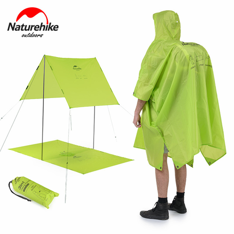 Naturehike Rain Jacket 3 in 1 Multifunction Hiking Rain Poncho Rainwear Rain Clothes Raincoat Bike Lightweight Waterproof Coat ► Photo 1/6