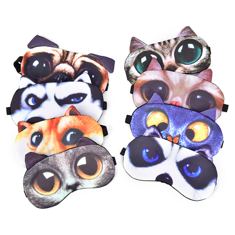 Cute Cat Dog Sleep Mask Eyeshade Cover Eye Mask Natural Sleeping Soft Blindfold Eyepatch Sleep Eyeshade Eye Cover Hot ► Photo 1/6