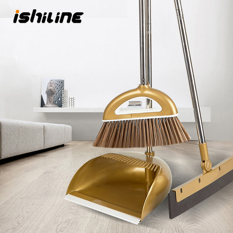 Practical Broom Dustpan Suit European Foldable Combination Soft Hair Broom Multifunction Household Dustless Dustpan Cleaning Set ► Photo 1/6