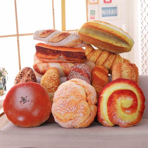 Simulational Bread Plush Pillow Creative Food Plush Toy Funny Fastfood Nap Pillow Cushion Home Decor Kids Toy Birthday Gift ► Photo 1/6