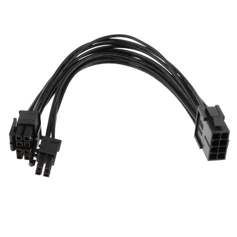 CPU 8-pin to 8+4pin Power Extension Cable Length 20cm - Black ► Photo 1/6