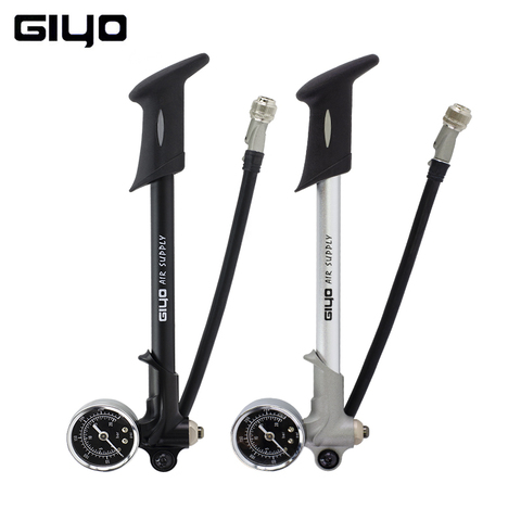GIYO GS-02D High-pressure Air Shock Pump For Fork Rear Suspension Cycling Mini Hose Air Inflator Schrader Bike Bicycle Fork ► Photo 1/6