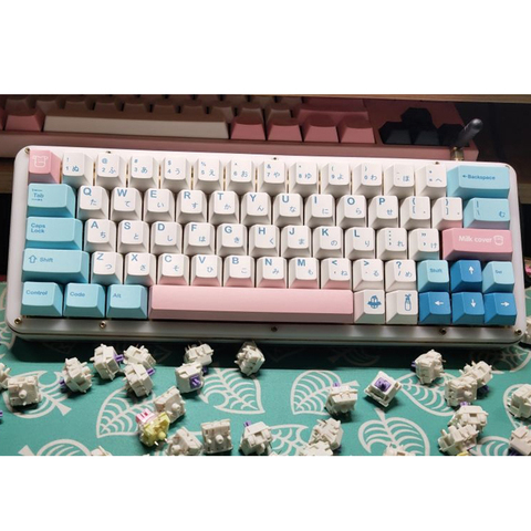 Milk Keycaps Milk Cover Keycap PBT Sublimation Key-Cap Cherry Profile 141 Keys Compatible 87/104/108/84/64/98/96 ► Photo 1/6