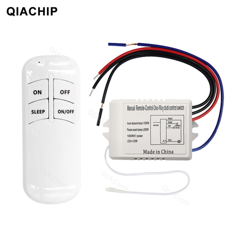 QIACHIP 1 Way AC 220 V RF Remote For Light Bulb Digital Wireless Remote Control Switch ON/OFF Ceiling Fan Panel Control Switch ► Photo 1/6