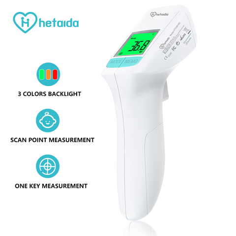 HeTaiDa Forehead Thermometer Digital Non-Contact Body Thermometer Infrared LCD Body Temperature Fever Measurement for Baby/Adult ► Photo 1/6