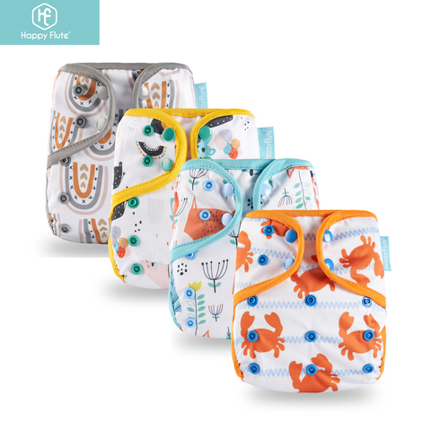 2022 new design! Happy Flute 1 pcs color-edged diaper waterproof cover eco-friendly diaper cover ► Photo 1/6