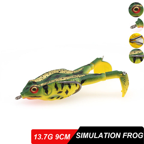 10 colors peche Rotating legs thunder frog fishing lure 9cm/13.7g