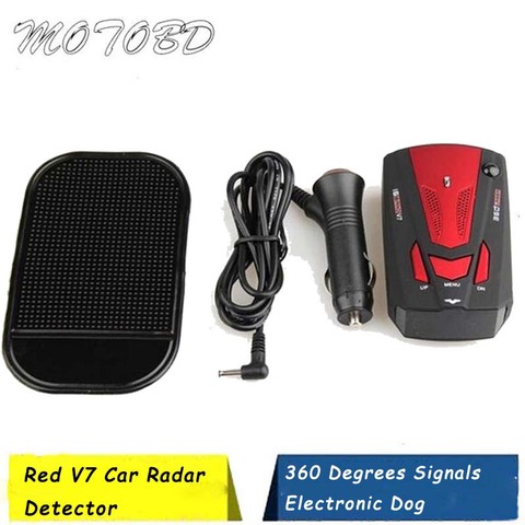 Free Ship Support Russian / English Speaker V7 Car Radar Detector for Car Speed Testing with 360 Degrees Signals Electronic Dog ► Photo 1/6