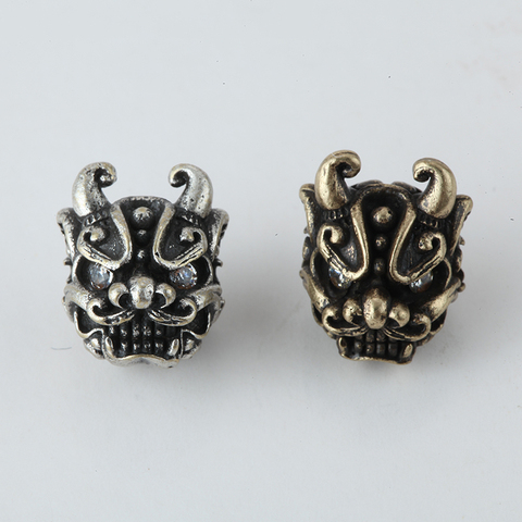 Gothic Beads for Jewelry Making Supplies Skull Beads for Bracelet Diy Gold Vintage Retro Copper Big Hole Accessories Wholesale ► Photo 1/6