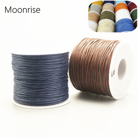 75m/rolls 1mm Waxed Cotton Cord For Beading Craft DIY Bracelet Necklace Braided String Thread Jewelry Findings Making HK042 ► Photo 1/6