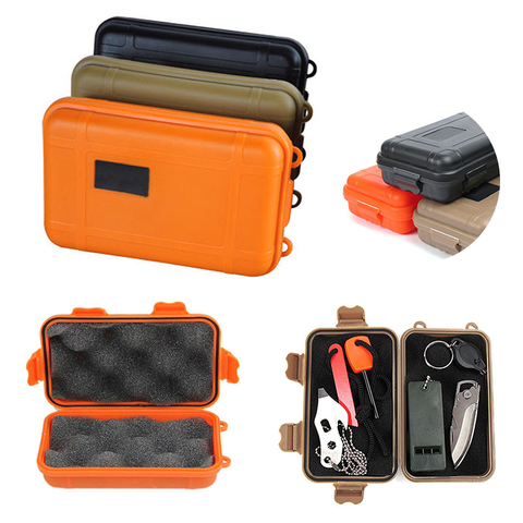 Outdoor Shockproof Waterproof Boxes Survival Airtight Case Holder For Storage Matches Small Tools EDC Travel Sealed Containers ► Photo 1/6
