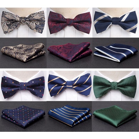 Men Bowtie Cravat Set Fashion Butterfly Party Wedding Ties Girls Business Jacquard Bow Tie Men Bowknot Wholesale Accessories ► Photo 1/6